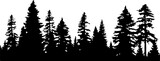 Fototapeta Las - Treeline Forest Silhouette Illustration