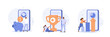 © Irina Strelnikova - Business concept illustrations. Collections of people successfully achieving goals to self improving, personal and financial growth. Vector illustration.