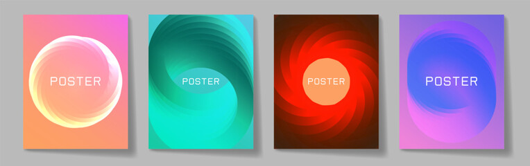 Wall Mural - trendy art background collection. modern poster or cover abstract design set.