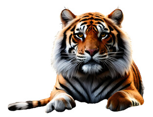 Wall Mural - Tiger on a transparent background, , Generative AI