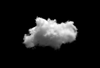 cloud isolated on black background	
