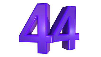 Wall Mural - Purple 3d bold number