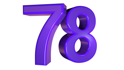 Sticker - Purple 3d bold number