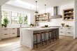 © dendyh7 - Bright, Spacious and Modern Farmhouse Style Kitchen Created with Generative AI