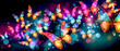 Wunderschöner leuchtender, mehrfarbiger Schmetterling, generiert mit KI