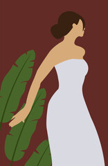 Wall Mural - bride in dress