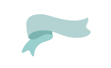 Wall Mural - Tiffany color ribbon banner icon, Web design element. Hand drawn vector illustration. Place for your text for business, greeting card and holidays copy space