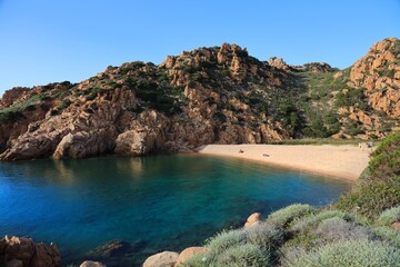 Canvas Print - Li Cossi beach in Sardinia, Italy