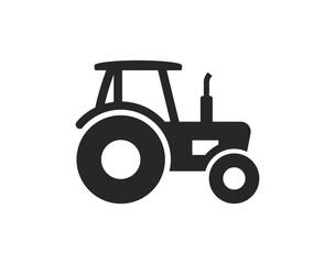 Wall Mural - simple farm tractor symbol silhouette icon