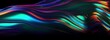 3d render  abstract background. Wavy metallic texture banner, Ultraviolet wallpaper, fluid ripples, liquid metal surface, esoteric aura spectrum in bright colors Generative AI
