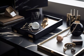 Sticker - attractive accessories and jewelry for office setting, with sleek and refined style, created with generative ai