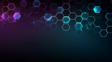 Wall Mural - Abstract background with hexagonal shapes, Generative AI