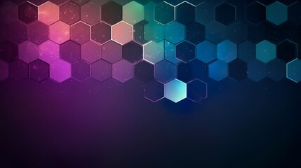 Wall Mural - Abstract background with hexagonal shapes, Generative AI