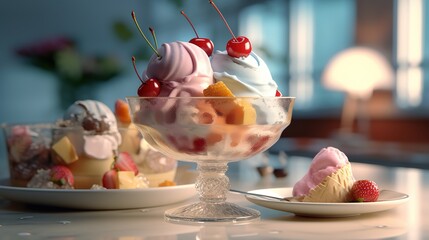 Wall Mural - ice cream dessert