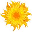flammendes Sonnen Symbol für den Festival Sommer