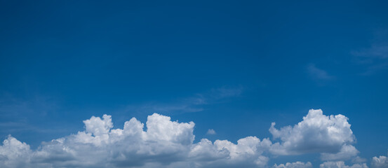 Canvas Print - panoramic beautiful sky with clouds.