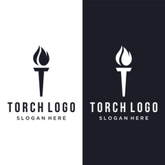 Wall Mural - Creative torch flame Logo template.Logo for business, freedom and competition.