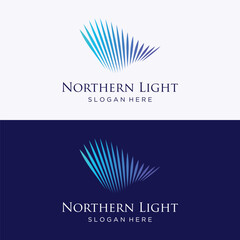 the northern lights wave logo design was inspired by the aurora borealis.