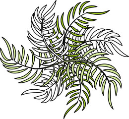 Wall Mural - tree or plant top view for landscape design. icon colored tree for architectural map, plan. green sp