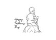 © tarwan - line art of happy father's day good for happy father's day celebrate. line art. illustration.