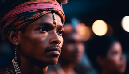 Poster - Confident young woman with dreadlocks smiling outdoors generated by AI