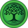 Illustration of a tree. Logo, symbol, icon. Vector isolated.