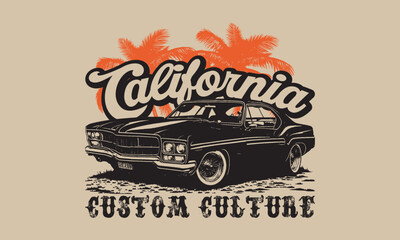 California Custom Culture T-shirt Design