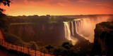 Victoria Falls panoramic view - Generative AI