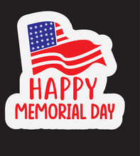 Vector Logo For Memorial Day, Dark Decorative Stamp With National Red And White Striped Flag Of Usa And Creative Typeface For Phrase Memorial Day, Remember And Honor On Grey Abstract Background.