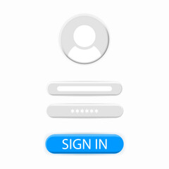 Wall Mural - account login and password form on smartphone app. user authorization, login authentication page, si