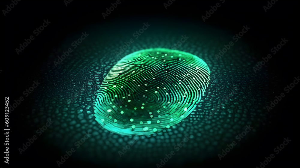 IT Internet fingerprint recognition clean background realistic, future ...