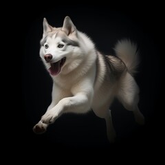 Poster - Siberian Husky's Sleek and Athletic Form in Motion