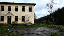 Abandoned Old School In The Village