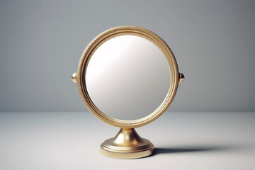 Wall Mural - golden mirror frame. generative ai