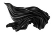Black silk. Ai. Cutout on transparent