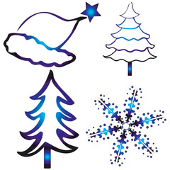 Sticker - selection of christmas designs