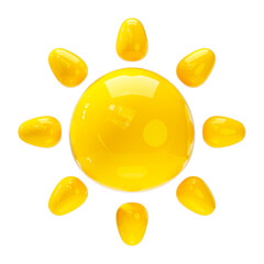 sunny day icon, weather forecast sign