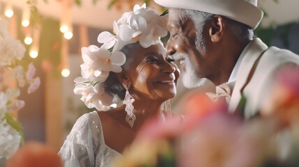 Wall Mural - black wedding, afro american wedding scenes