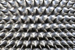 Close-up of metal spikes ai generative