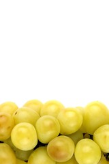 Wall Mural - bunch of white grapes isolated over white background