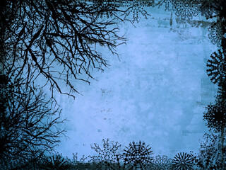 Sticker - Winter style grunge background