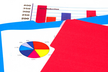 Wall Mural - Graphs in folders