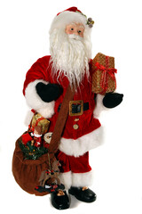 Sticker - Porcelain Santa Claus with his toy bag