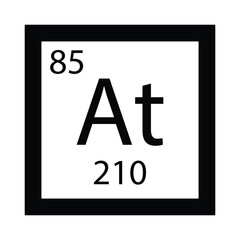 Poster - icon astatine vector