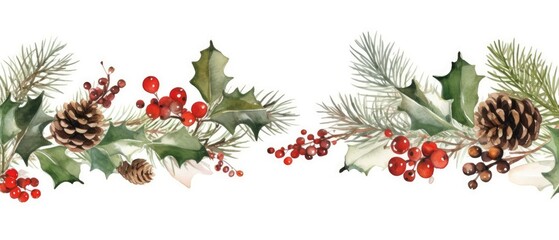 Christmas Decoration Floral Generative AI Generative AI