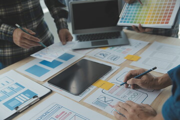 ux graphic designer creative sketch planning application process development prototype wireframe for