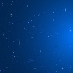 Wall Mural - blue space background, night glowing sky. vector
