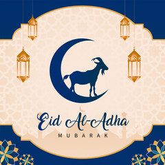 Wall Mural - Vector Islamic Eid al-Adha celebration background