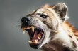 Screaming hyena head. Generate Ai