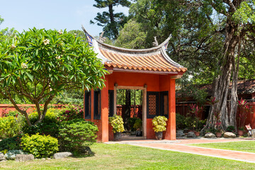 Wall Mural - View of the Confucian Temple garden in Tainan, Taiwan.